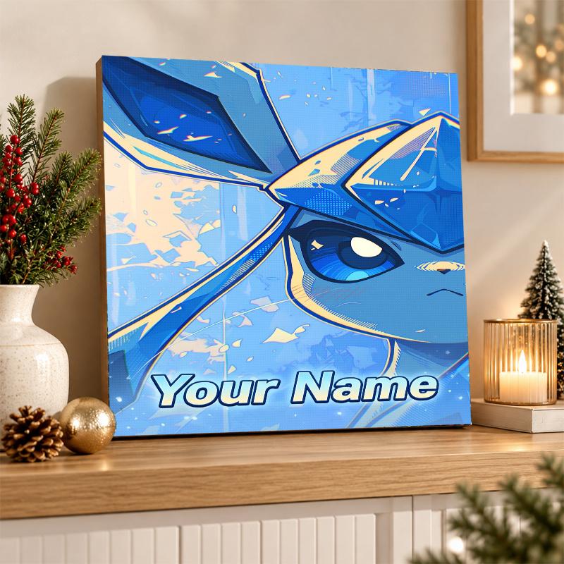 Glaceon Custom Name Diamond Painting Personalized 5D Full Drill DIY Diamond Art Home Decor