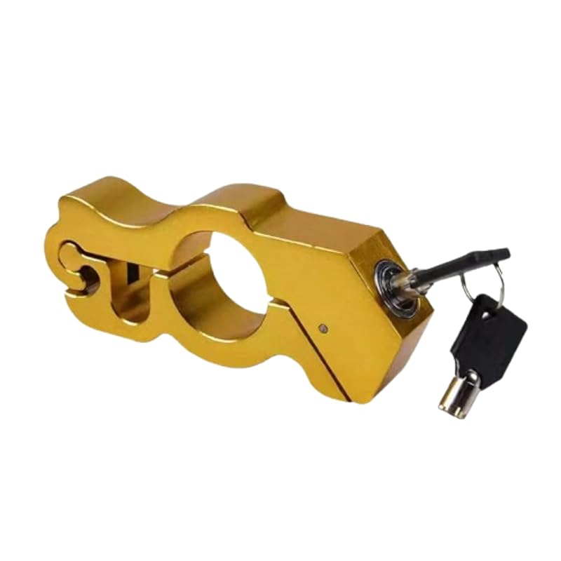 

Crystal Craft bike rock bike lock Anti-theft key disc lock brake lock Crime prevention scooters handle lock Front brake lock [gold]