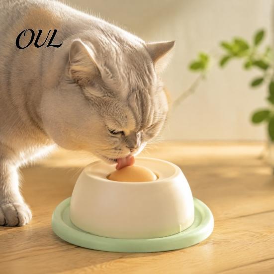 Stable Feeder for Senior Dogs Slow Lick Bowl, Interactive Pet Bowl with Rotating Ball, Non Slip Dog Orbital Design Yogurt, Bone Broth Dish