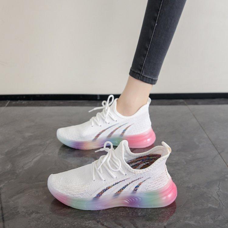 

Women s shoes 2025 new summer casual breathable mesh lightweight coconut sports shoes shock-absorbing running shoes soft sole thin 35