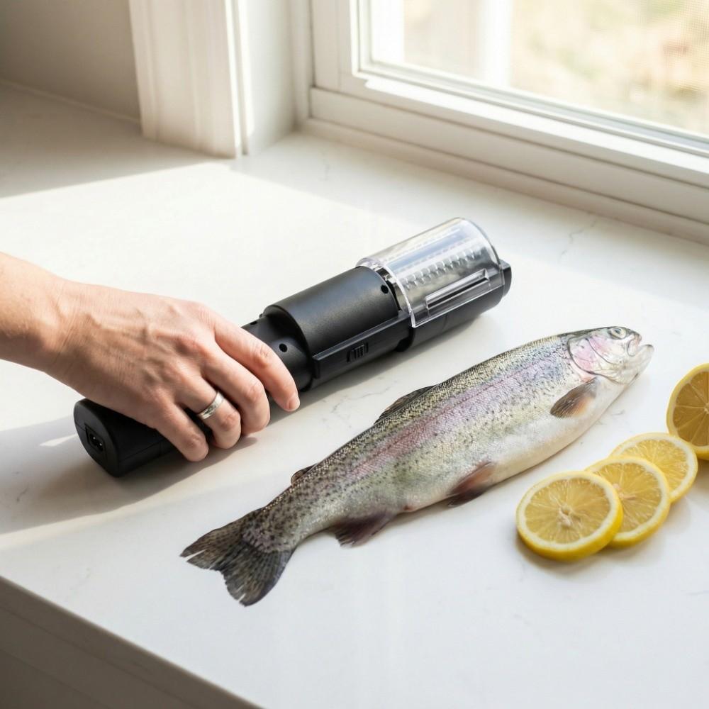 Raschietto Elettrico Portatile per Pesce Pulitore Efficiente per Pesce Raschietto Rimuovi Squame di Pesce Strumento per Frutti di Mare