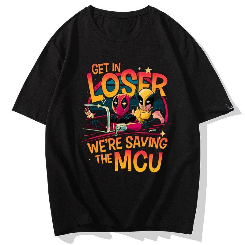 

Deadpool 3 shortsleeved Tshirt Deadpool X Wolverine Collaboration Trendy Unisexs Marvel Movie Series Summer Edition M