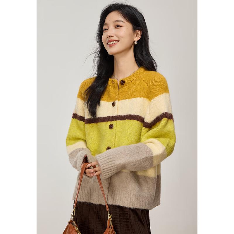 VICTORIA&VERA Women's Winter Color Block Knit Sweater