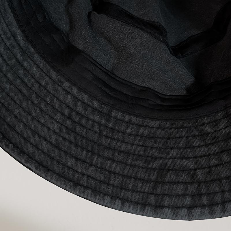 Three Flower Print Retro Washed Fisherman Hat for Both Men and Women,solid Color Travel Fishing Hat Suitable for Outdoor Leisure