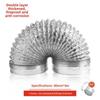 Conduit de ventilation universel en aluminium pour hottes de cuisine et de salle de bain