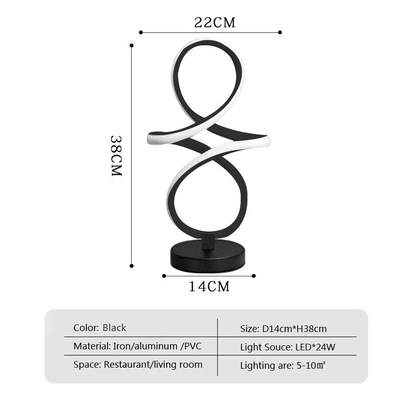 

Современные светодиодные настольные лампы, черно-белые, с вилкой, для учебы, туалетного столика, прикроватной тумбочки, гостиной, бара, внутреннего декора Warm white&EU чёрный