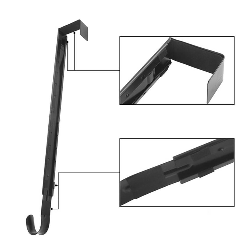 Retractable Over Door Hook Black