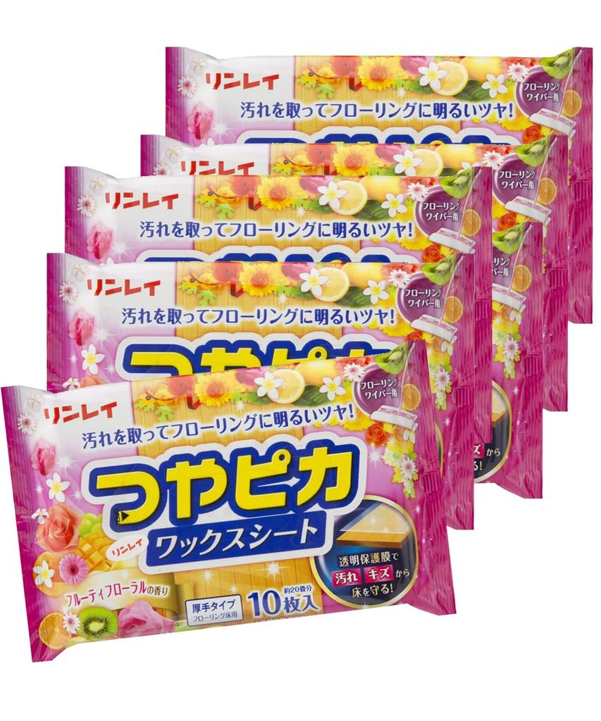 Rinrei Glänzendes Pika Wachstuch F Blumenduft 10 Tücher x 6