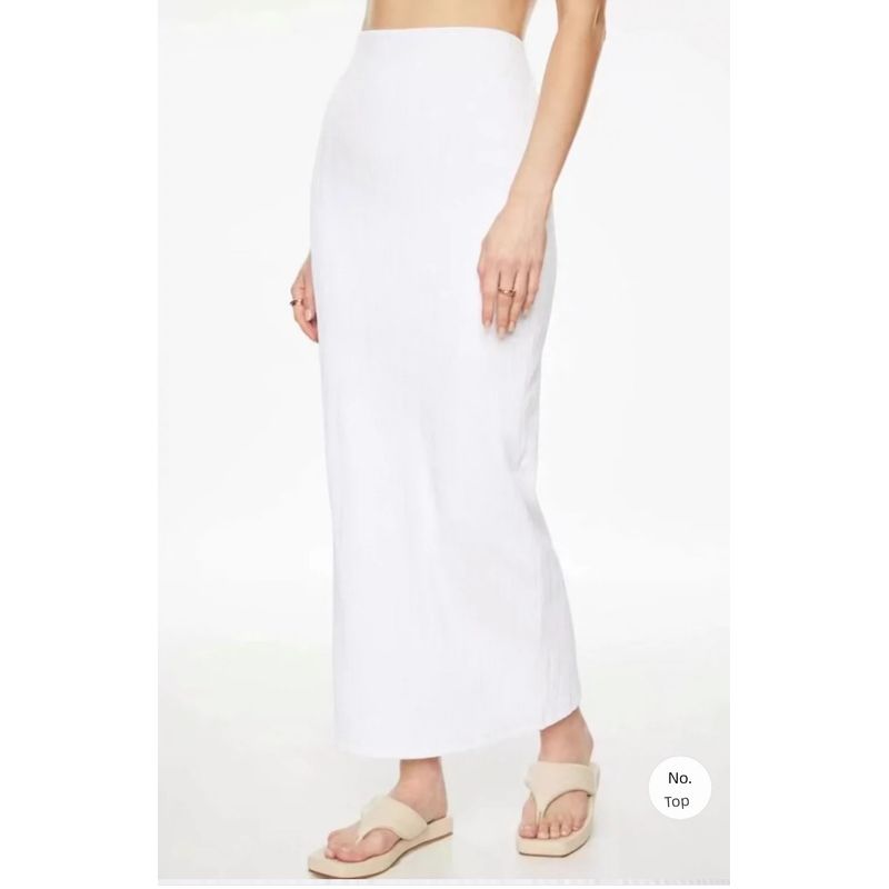 

Канада Дина * Минималистичная юбка-миди в рубчик Kardashian с эластичной талией White XL