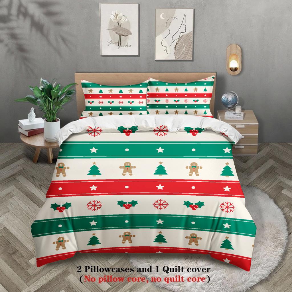 2026 Christmas Bedding Set New Year Duvet Cover Set Soft Single Twin Size Home Decor Christmas Gift For Kids Women Home Decor