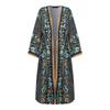 ZANZEA Bohemian Print Holiday Casual Long Sleeve Beach Long Cardigan Cover Up