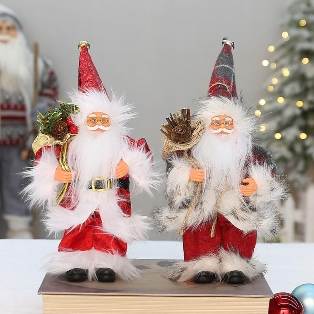 Home Decoration Xmas Tree Ornament 9 Inch Santa Claus Doll New Santa Claus Decorations  Gift