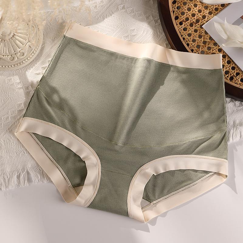 

Female Big Yards in The Spring and Autumn Pregnant Women Dedicated Abdominal Non Trace Tall Waist Briefs 3XL зелений