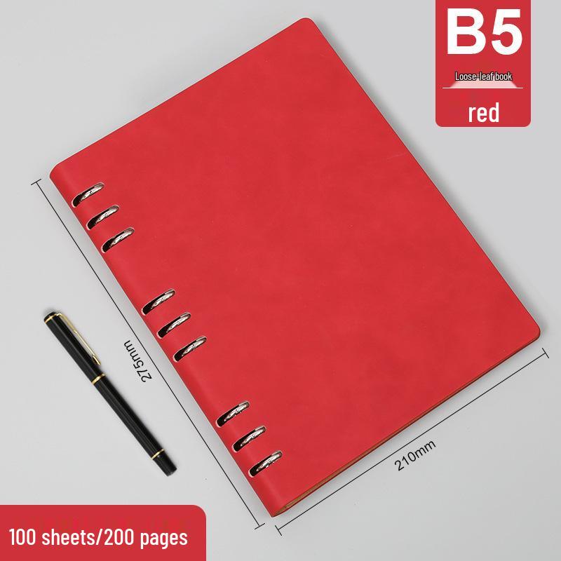 A5/B5 Loose-leaf Notepad: Business Meeting Notebook with Detachable Pages and Custom Logo Printing
