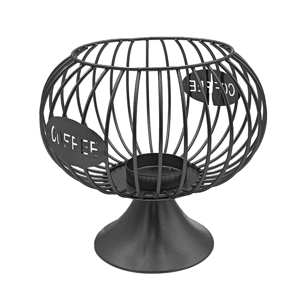 Metal Coffee Capsule Holder Stand Wire Basket Storage Organizer for Coffee Pods Compatible with Most Capsule Sizes Kitchen Countertop Display