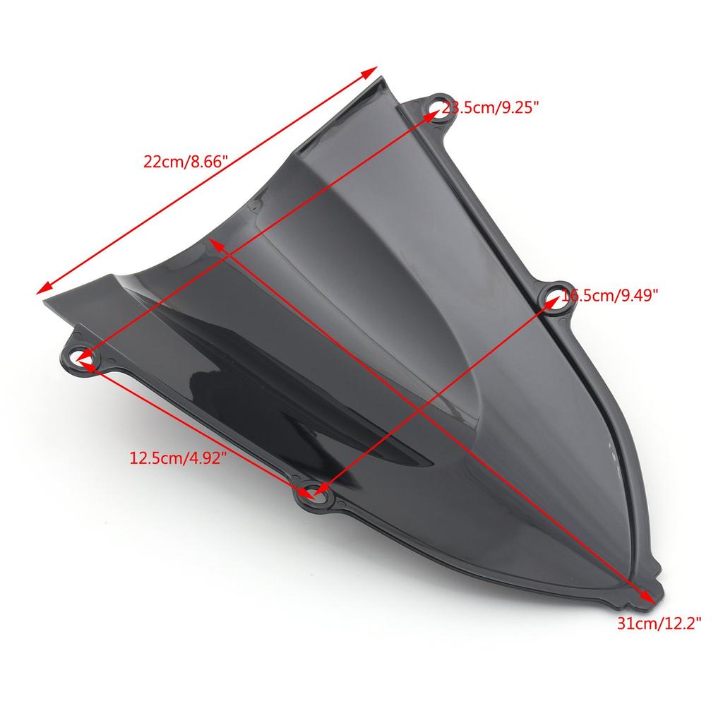 Bruce Shark Honda CBR250RR MC51 Exclusive Windshield Windscreen Double Bubble Screen Black & 2017-2019
