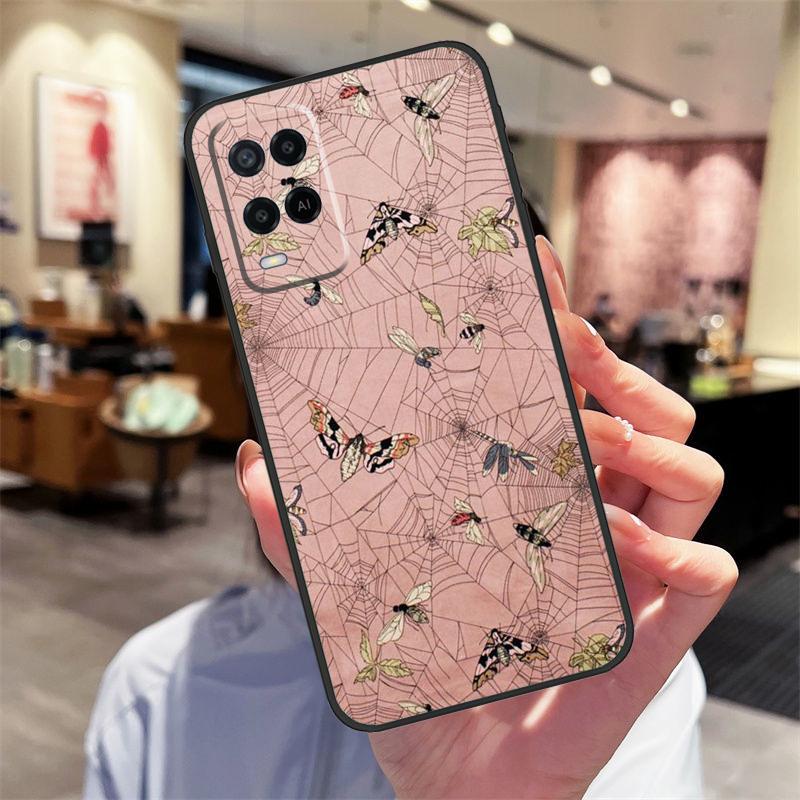 Luxury Blue Butterfly Butterflies Case For Oppo A40 A60 A80 A18 A38 A58 A78 A98 A16 A76 A96 A15 A17 A77 A74 A94 A54 A57S Cover