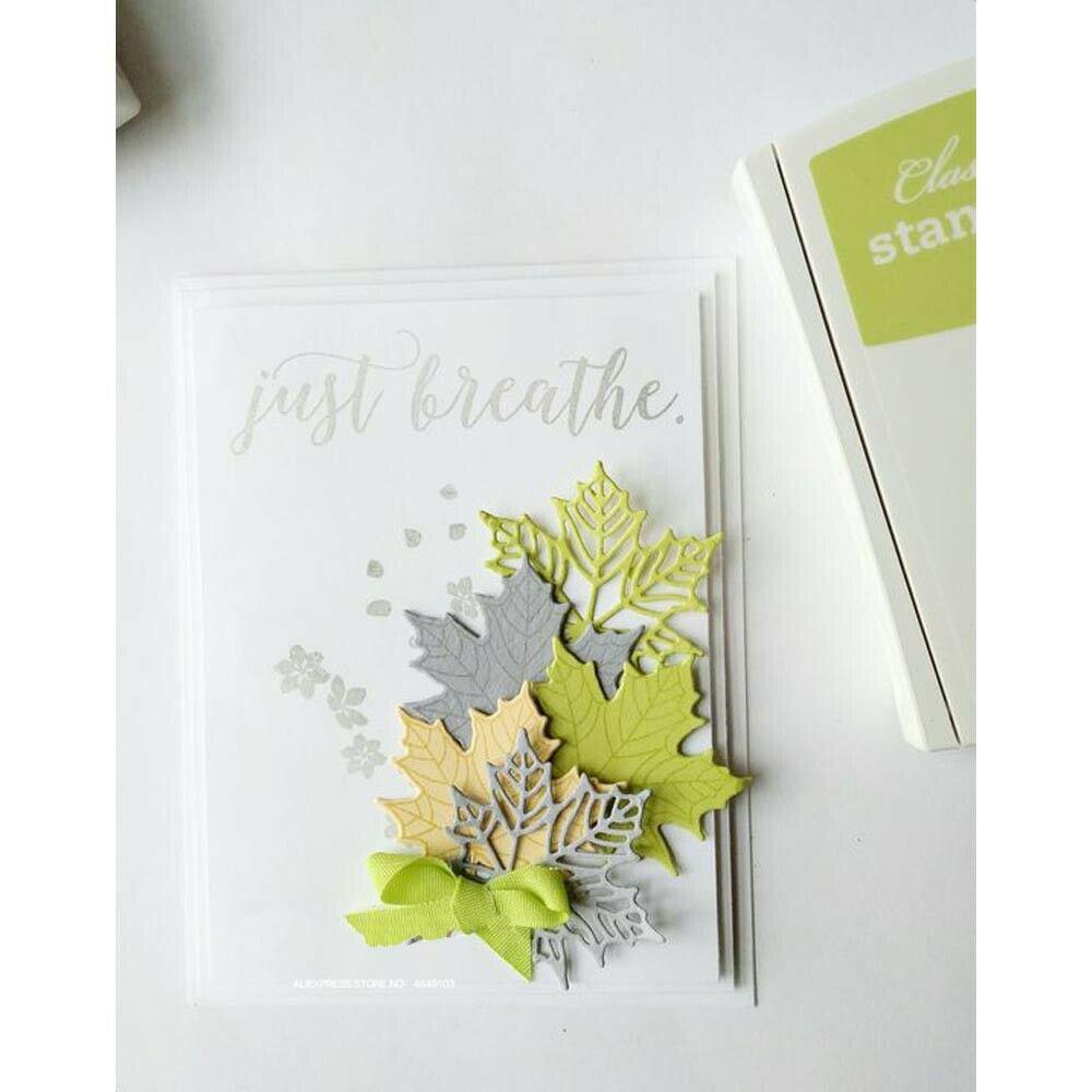 New 3pcs Maple Leaf Metal Cutting Dies Stencil Scrapbooking Card Embossing DIY