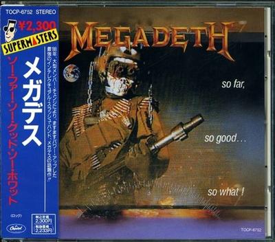 CD MEGADETH  So Far So Good... So What TOCP6752 Capitol Records 1991 Japan Rock Used