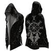 Men's Halloween Printed Loose Fit Zip-Up Hoodie Sweatshirt Cardigan
