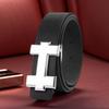 Alloy T-Bar Buckle Men's Leather Belt - Korean Minimalist Fashion