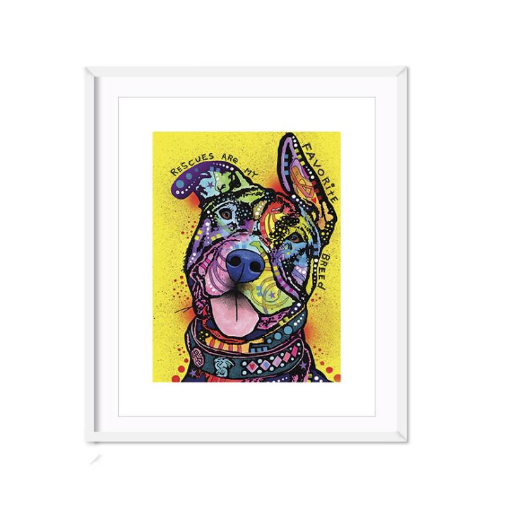 Diy Colorful Dog Oil Painting On Canvas For Home Office Wall Decoration