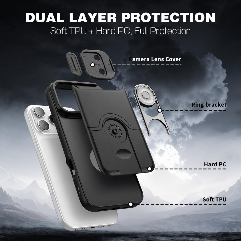 Protective Funda Fashion Stand Holder Case for Iphone 17 18 Pro Max 16 Pro Iphone18 Iphone17 Iphone16 Camera Lens Cover
