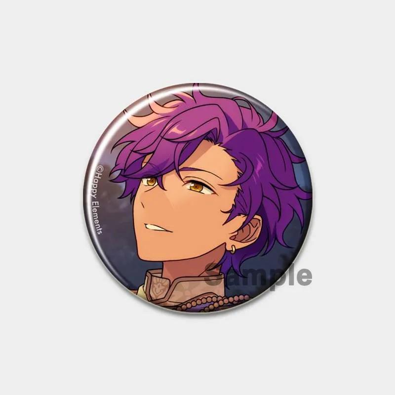 32/44/58mm Ensemble Stars Handgemachte Anstecknadel Rund Cartoon Lustig Einrastbare Broschen für Rucksack-Zubehör Anime Sammlerstück Abzeichen Hutdekoration