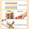 1 Set Wooden Stick Tower Dice Game Fine Motor Focus Training Colorful Stick Counting Math Educational Board Game Toddlers Boys Girls Gift