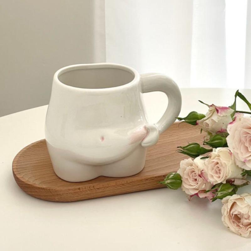 Ceramic Mug Cute Pinch Belly Mugs Pretty Personalized Luxury Elegant Coffee Cup Funny Creative Aesthetic Tea Cups Drinkware
