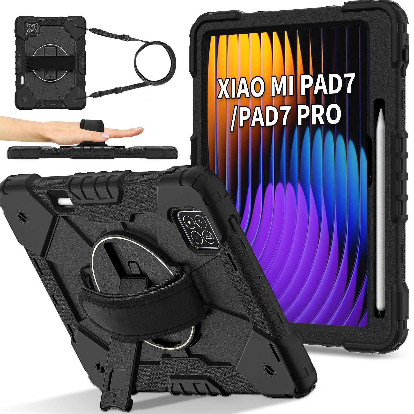 

Круговая защита на 360 градусов! Многофункциональный чехол для планшета Xiaomi Pad 7/ Xiaomi Pad 7 Pro. 11,2 дюйма (2024) Xiaomi Pad 7 чёрный