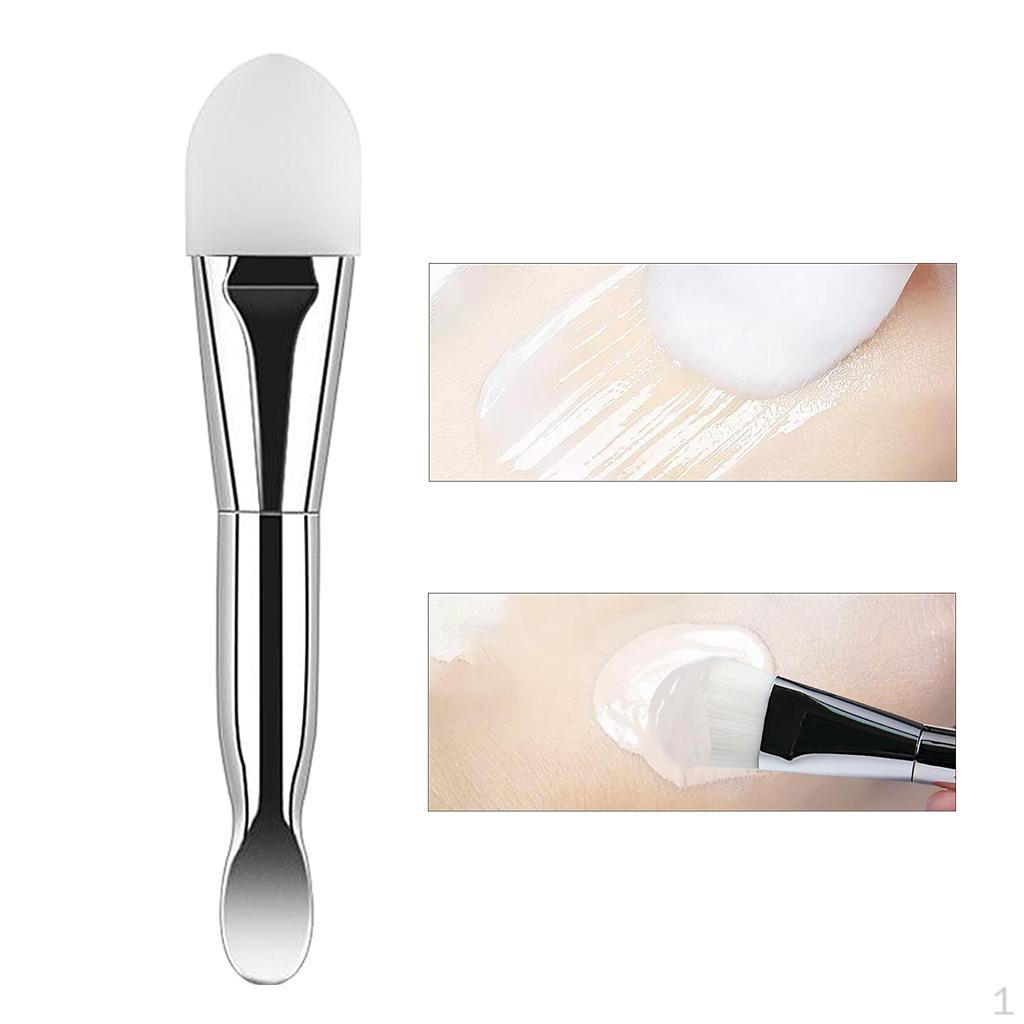 Applicator Tools Soft Bristled Fiber Mask Brushes for Smeared Body Lotion Clay silicone silver rod