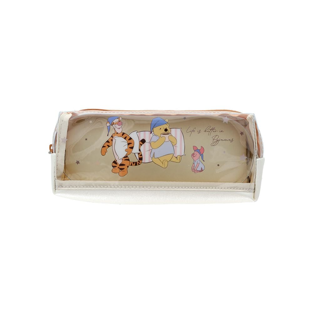 Stationery Winnie the Pooh Disney Goods Pencil Large Capacity Double Zipper Pencil Winnie the S1429698 Sun-Star Case, Case, Pooh,