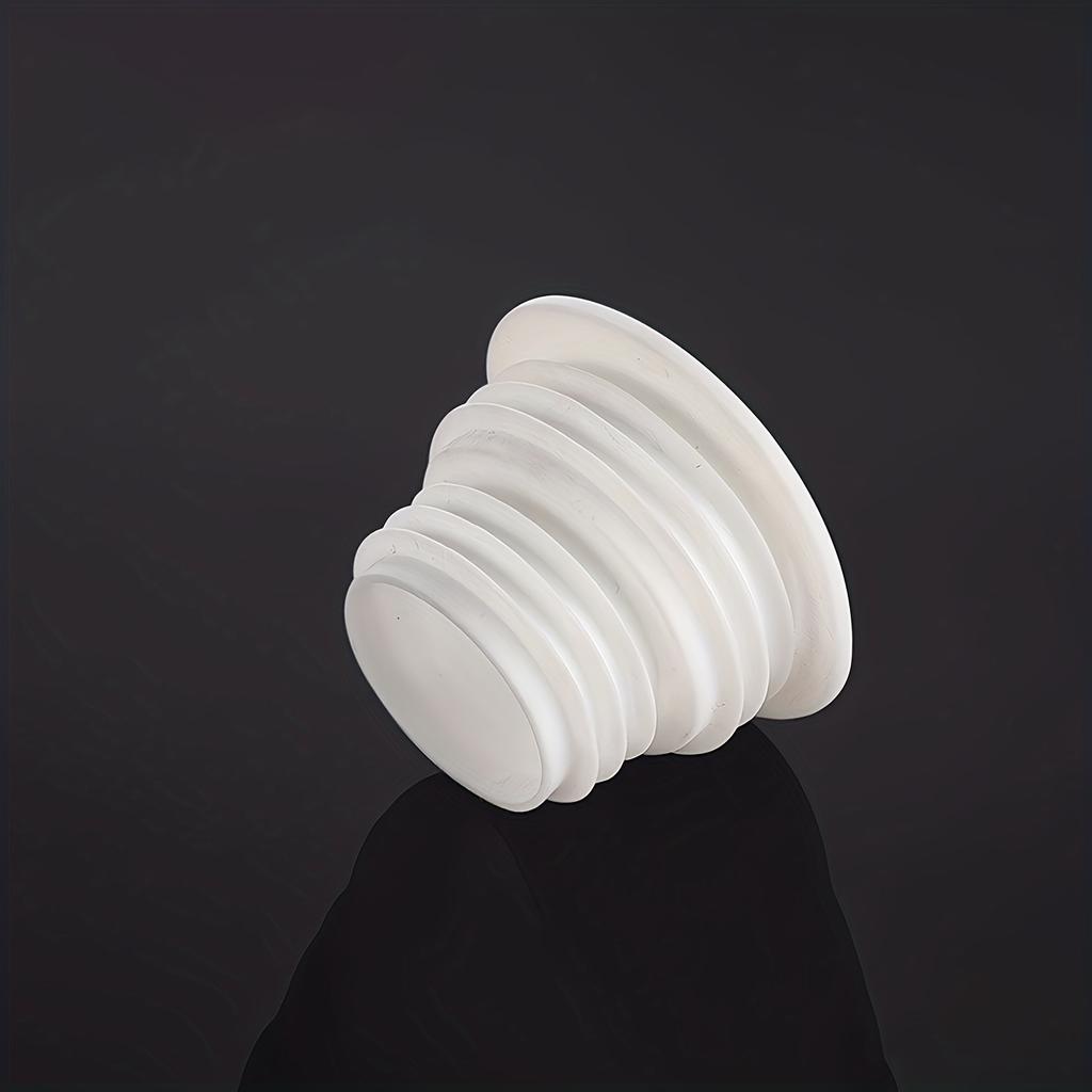 1pc White Drain Plug, Sewer Pipe Sealing Ring Connector, Kitchen Pipe Sewer Washing Machine Drain, Anti-odor Silicone Floor Drain Sealing Plug