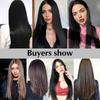 5Clips In Hair Synthetic Long Straight Hair Extensions Natural Hairpiece For Women Cosplay Party Wear