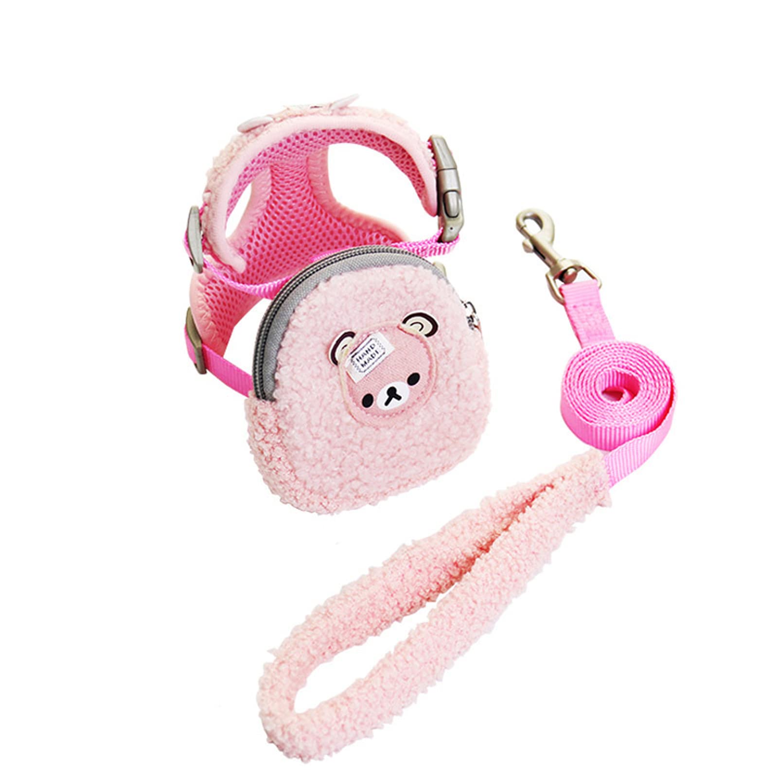 

Dekori Dog Harness and Leash Set for Small Cute and Includes Pouch for Walking Nylon Easy to Attach and Perfect for and Includes Backpack and Size розовый