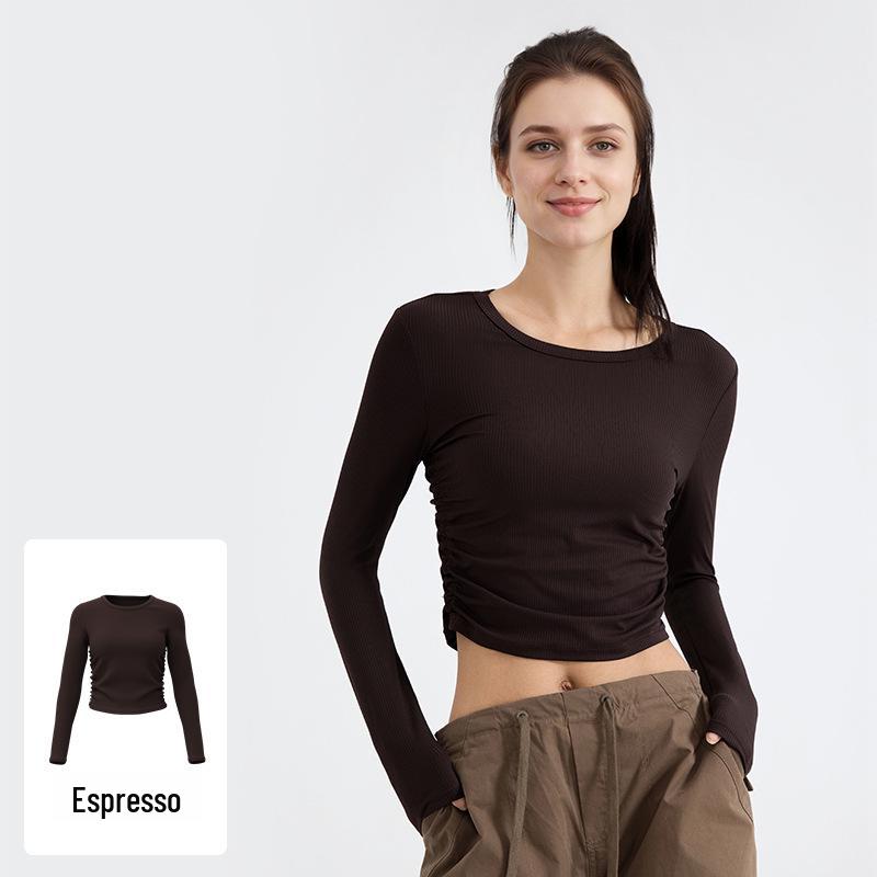 

Зал Цзюйи Осенний Приталенный Фитнес Топ с Длинным Рукавом для Йоги - Дышащий, Приталенный Дизайн L