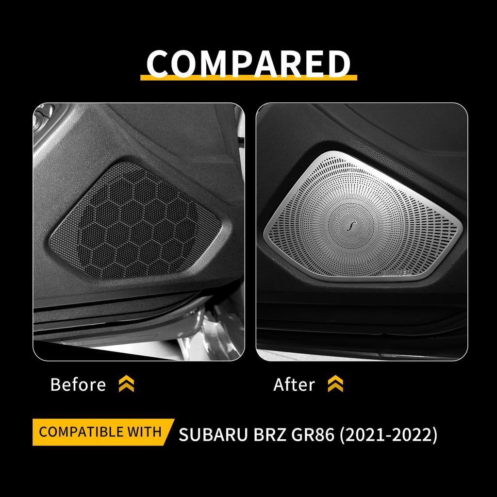 KUNGKIC New Toyota GR86 ZN8 Subaru BRZ ZD8 Door Audio Speaker Cover Decorative Frame