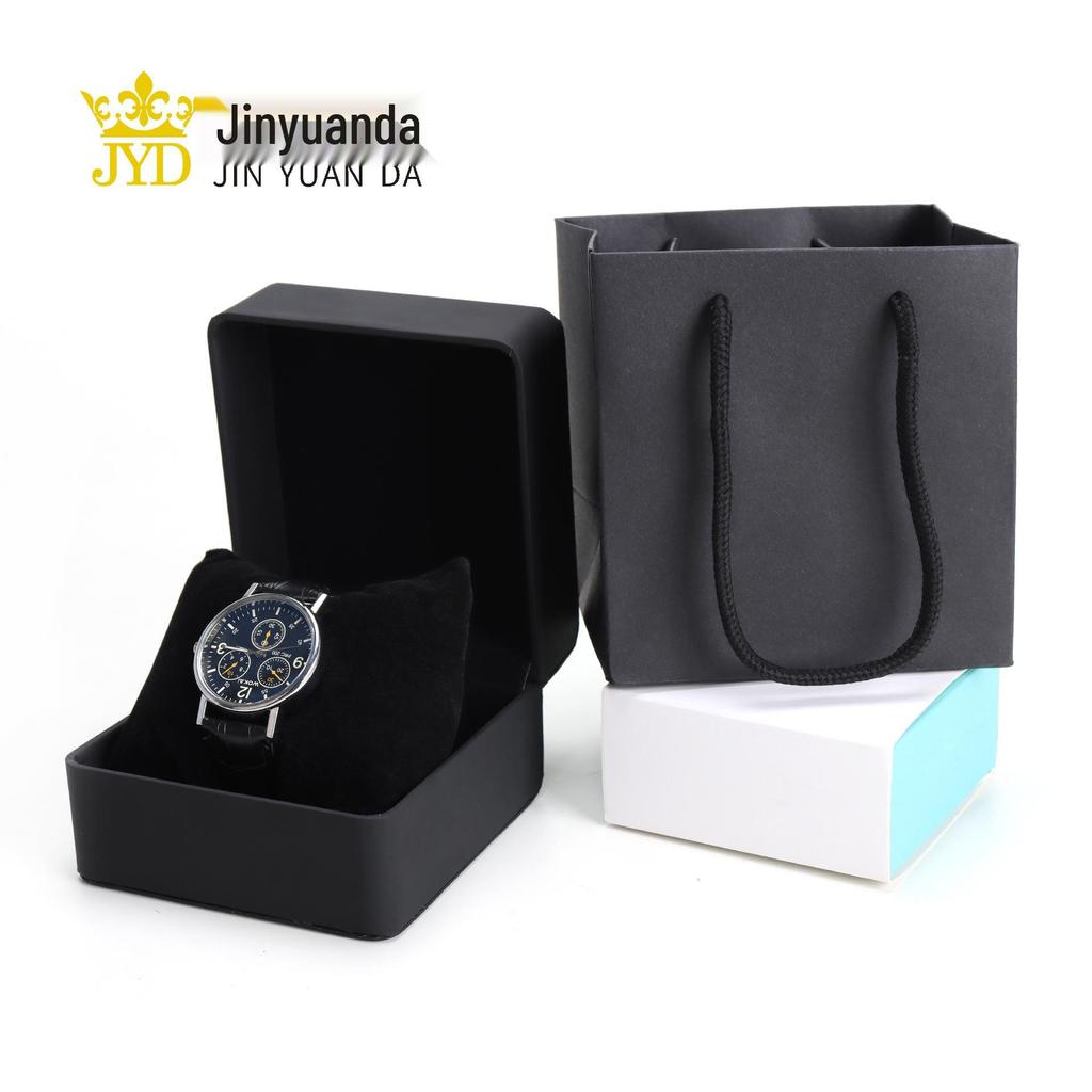 Cutie de Depozitare din Piele pentru Ceasuri și Bijuterii cu Pernă și Suport pentru Brățări