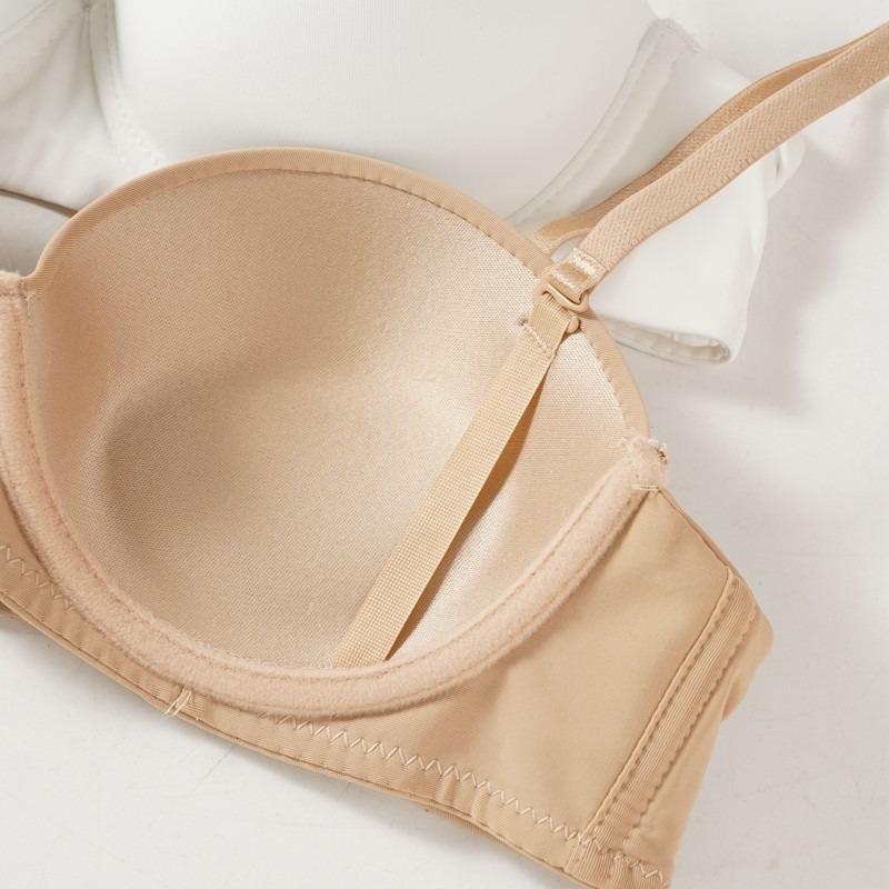 Nahtloser Push-Up-BH für Damen mit Bügel, Stahlring, runder Cup, hochwertiger Basic-BH für Mädchen, hautfreundliches, sexy Bralette
