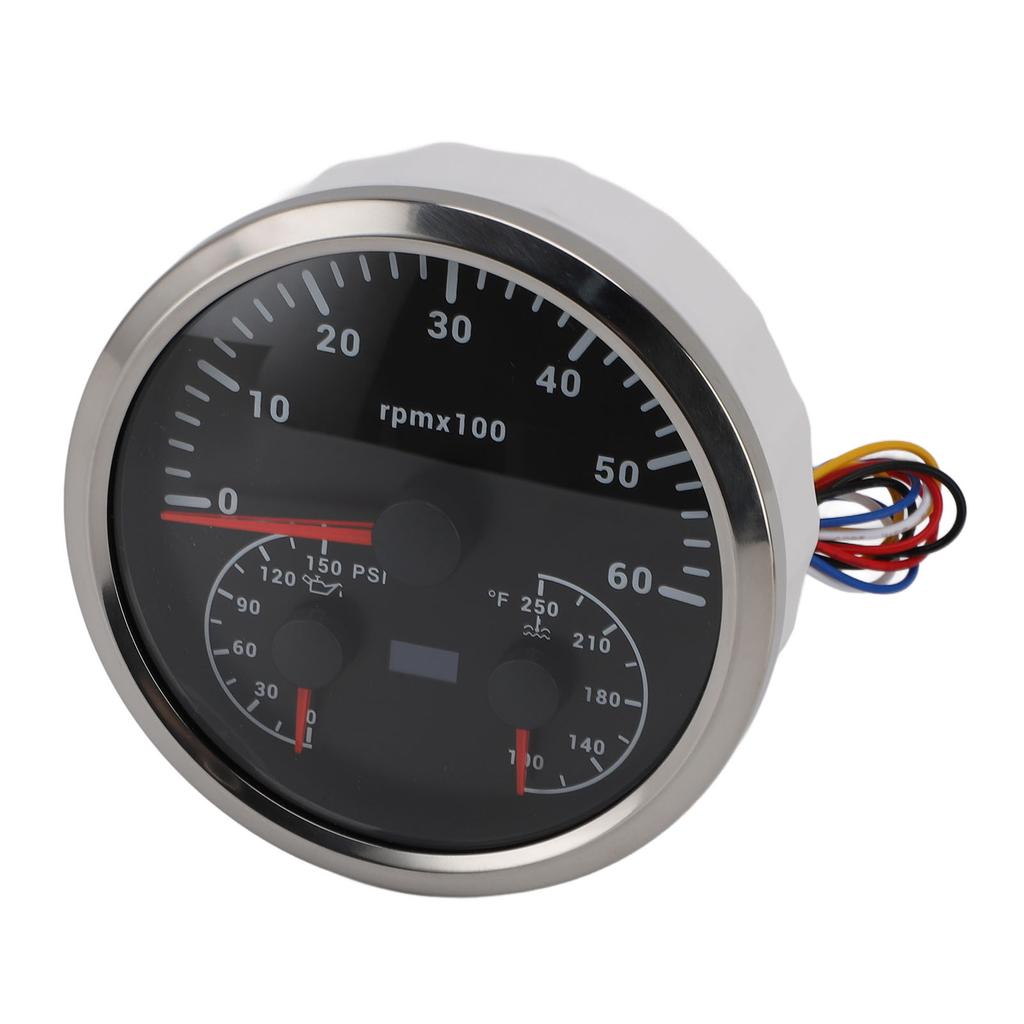 110mm Drehzahlmesser DC 9 bis 32V 6000 U/min 0 bis 150 PSI Öldruck 100 bis 250 Fahrenheit Wassertemperatur 3-in-1 Messgerät für