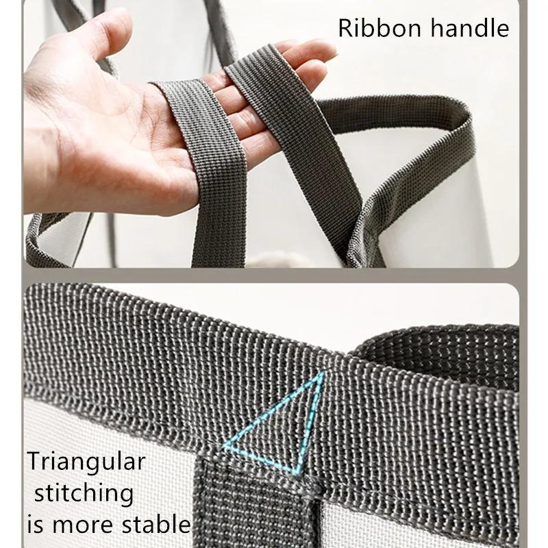 1PC Foldable Laundry Hamper Bag - Travel & Home Clothes Organizer Breathable Mesh Laundry Basket Nylon