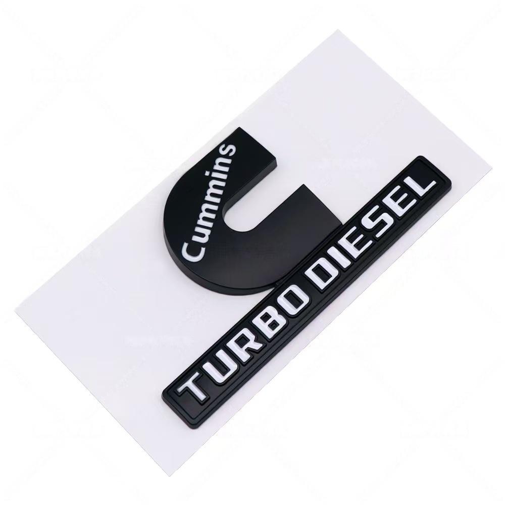 1 pezzo ABS Cummins Turbo Diesel Badge Adesivo Auto Logo Posteriore Adesivo Paraurti Posteriore Portellone Bagagliaio Adesivo Parafango Laterale Emblema Styling Accessori