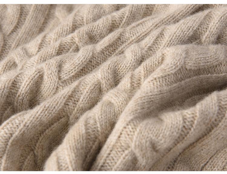 Men's Plus Size Cashmere Sweater - Half High Neck, Zipper, Business Casual Knit for Autumn/Winter