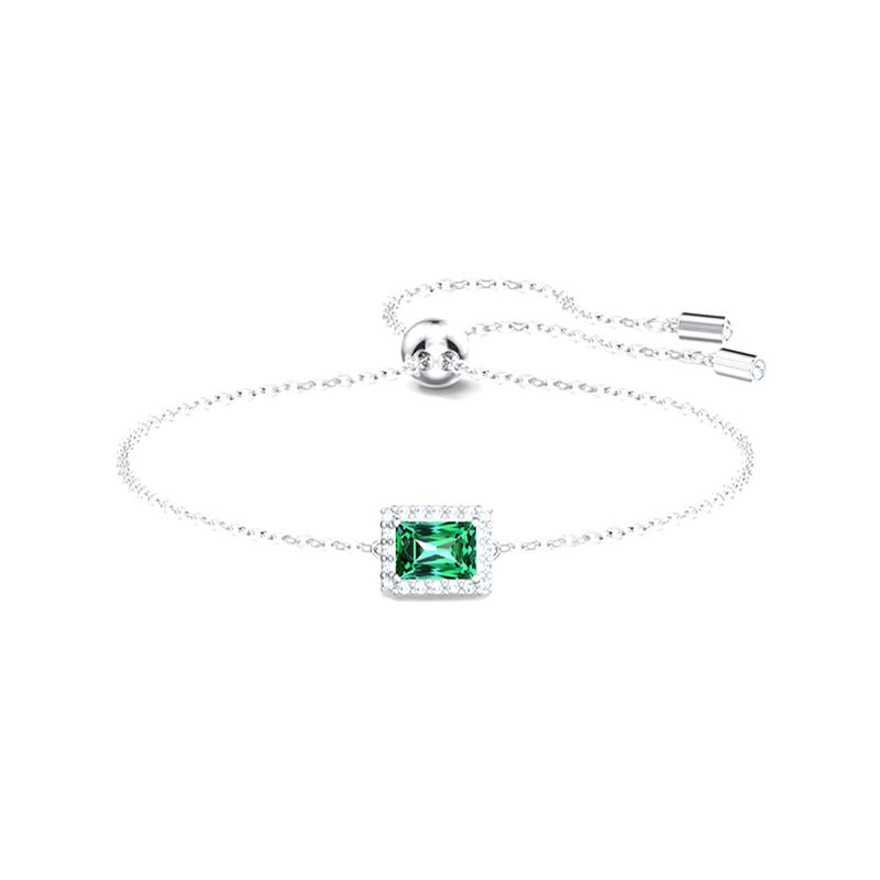Swarovski Angelic Rectangular Bracelet Women's Green 5559836