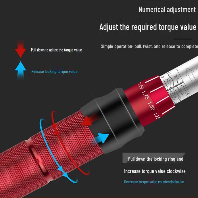 15-Piece High Precision Adjustable Torque Wrench Set for Bicycle Repair