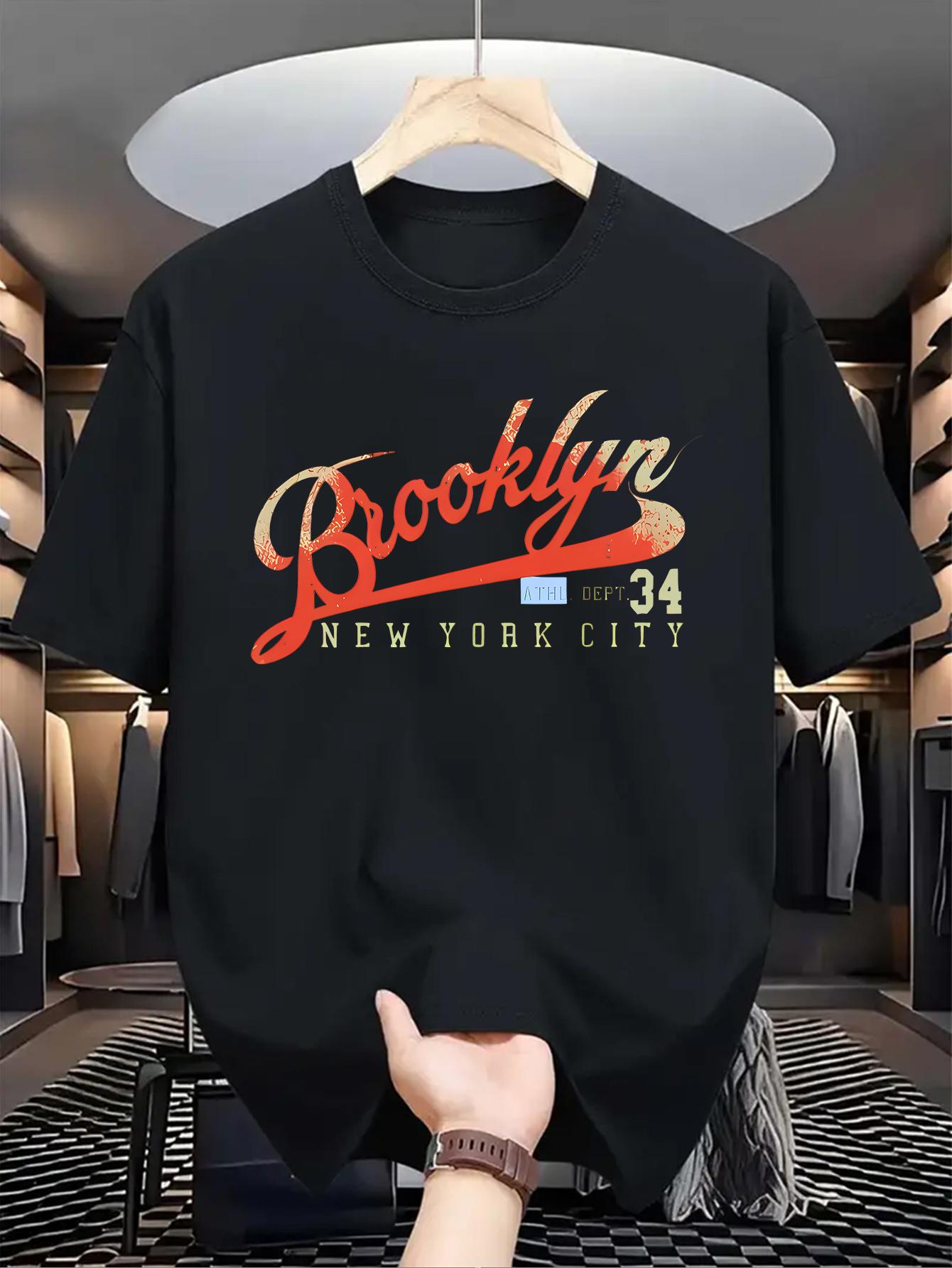 New York Letter Pattern Printed Casual Summer Tops XL