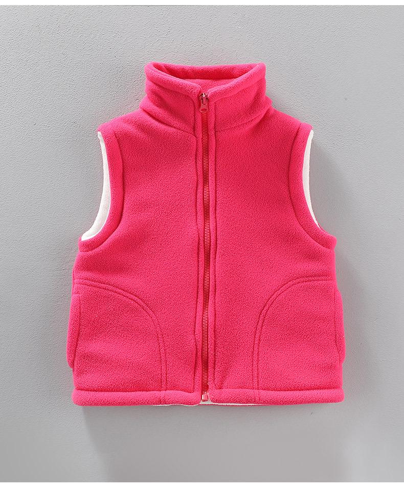 Kids' Fleece Vest for Boys & Girls, Thick Outerwear for Spring To Winter, Kindergarten Uniform with Logo Print
