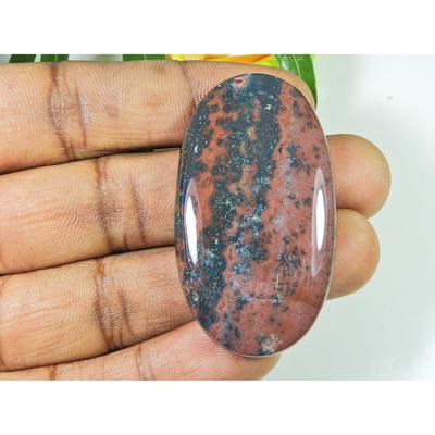 Affrican Red Natural Bloodstone Handmade Vintage OvaL Gemstone 29X52X07 MM SK-933