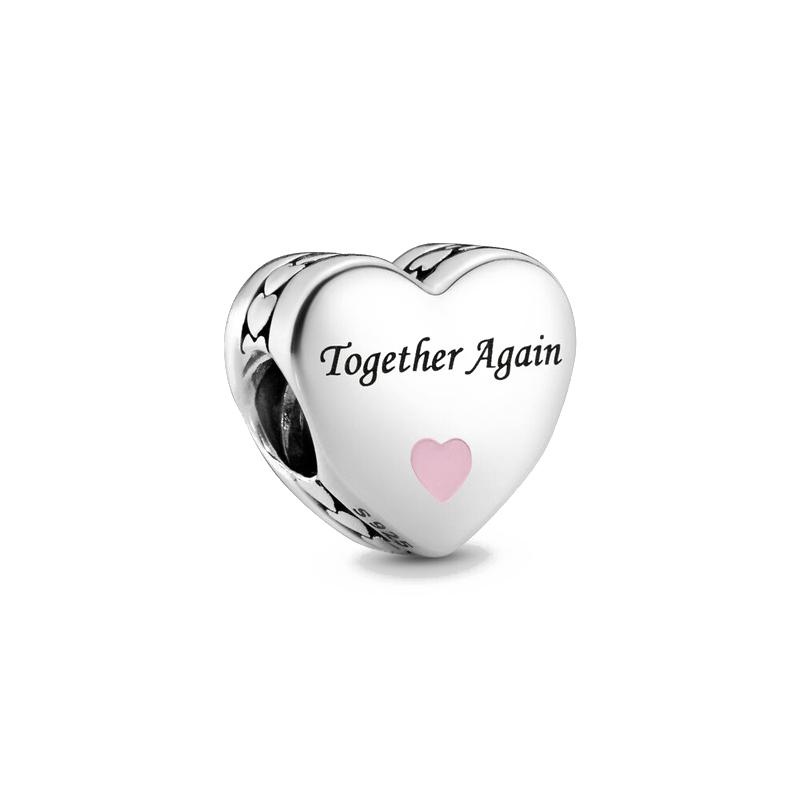 New Copper Charms Heart Love You Forever Mum Auntie Beads Fit Original Bracelet Diy Gift Women